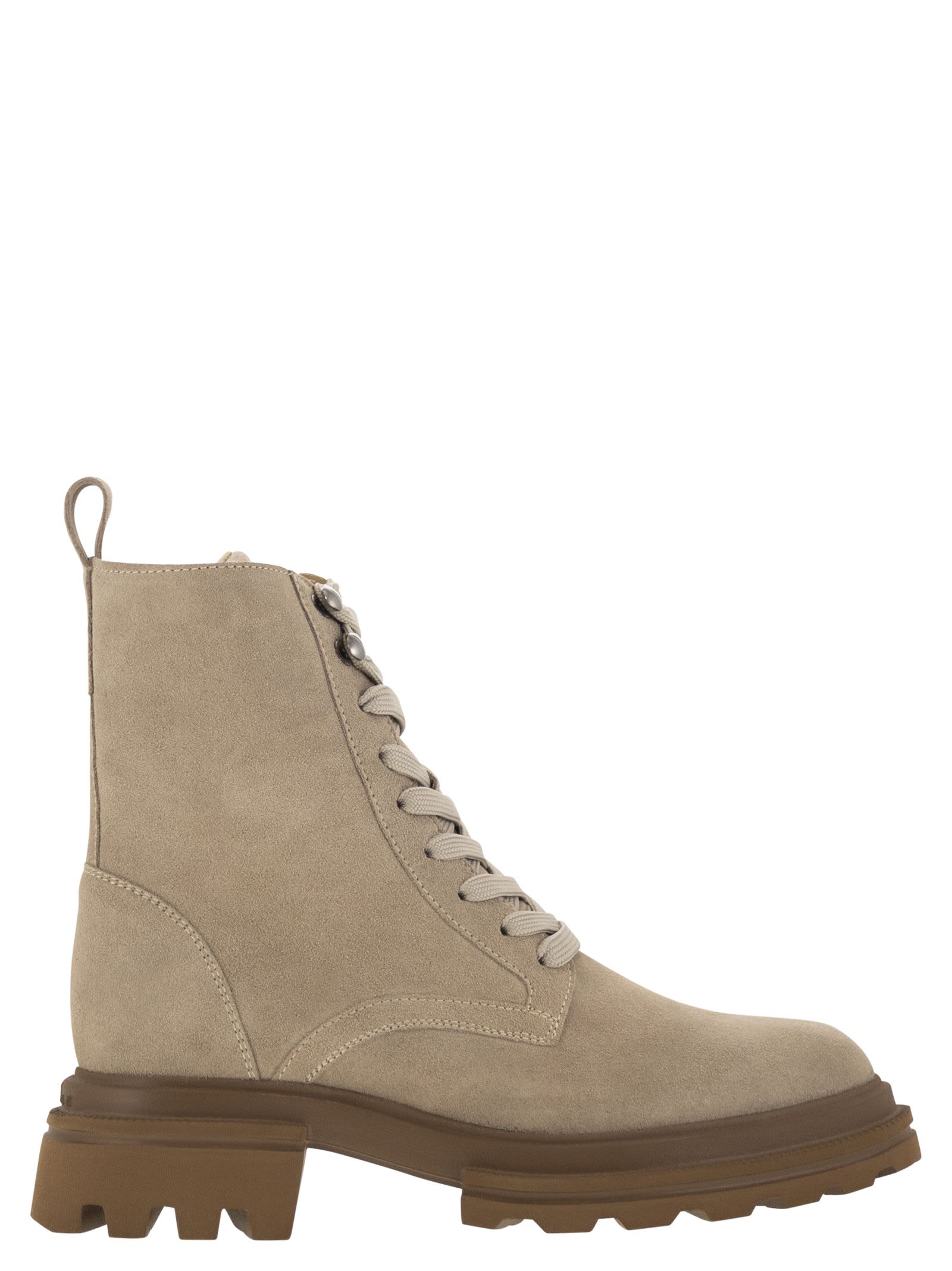Hogan H674 | Suede Lace-up Boot | MILANSTYLE.COM