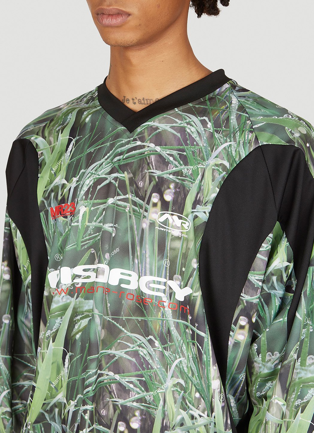 Martine Rose Panelled Football Jersey Top Man Tops Green Xl