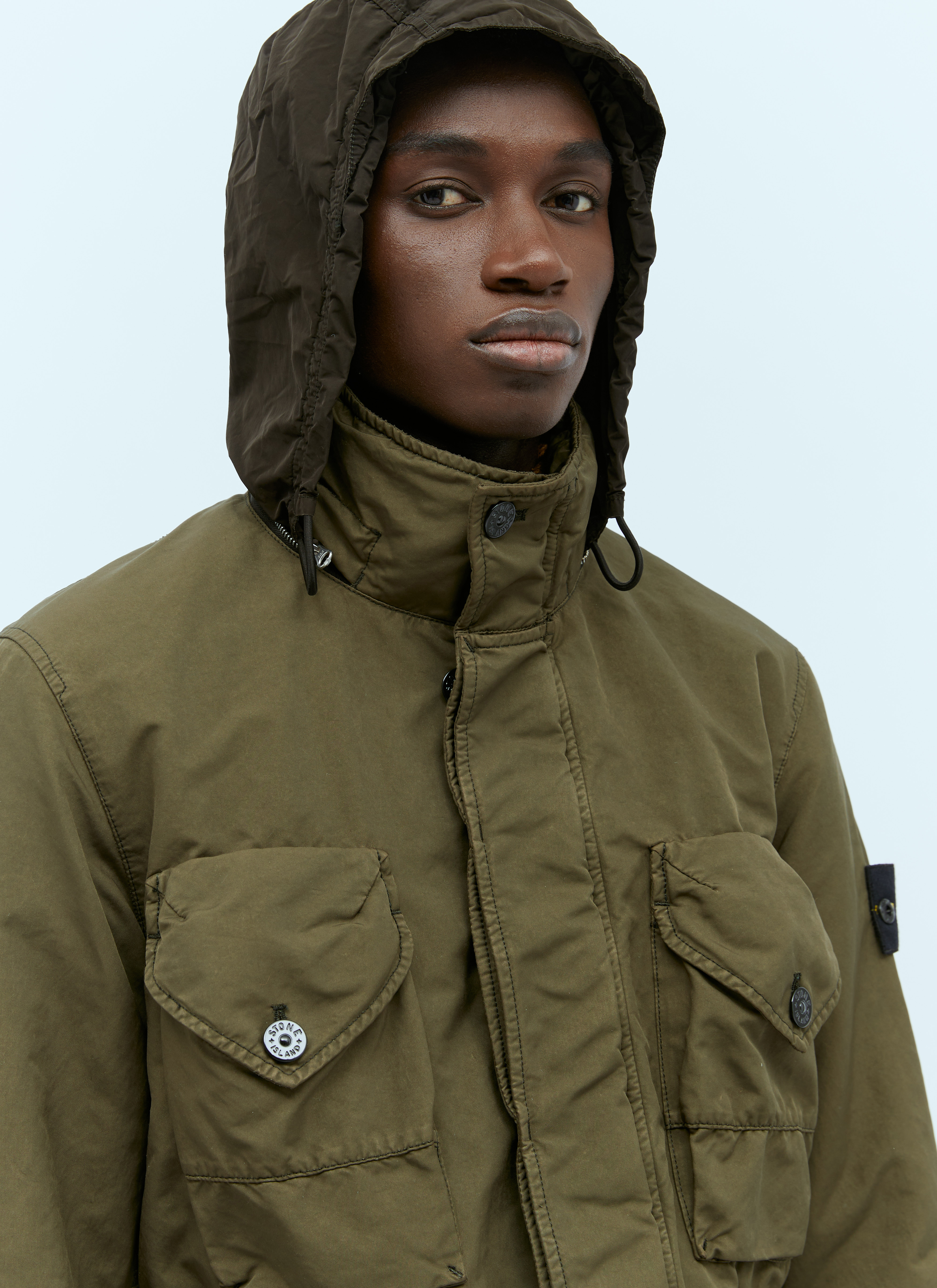 Stone Island Padded Cargo Jacket Man Jackets Green M