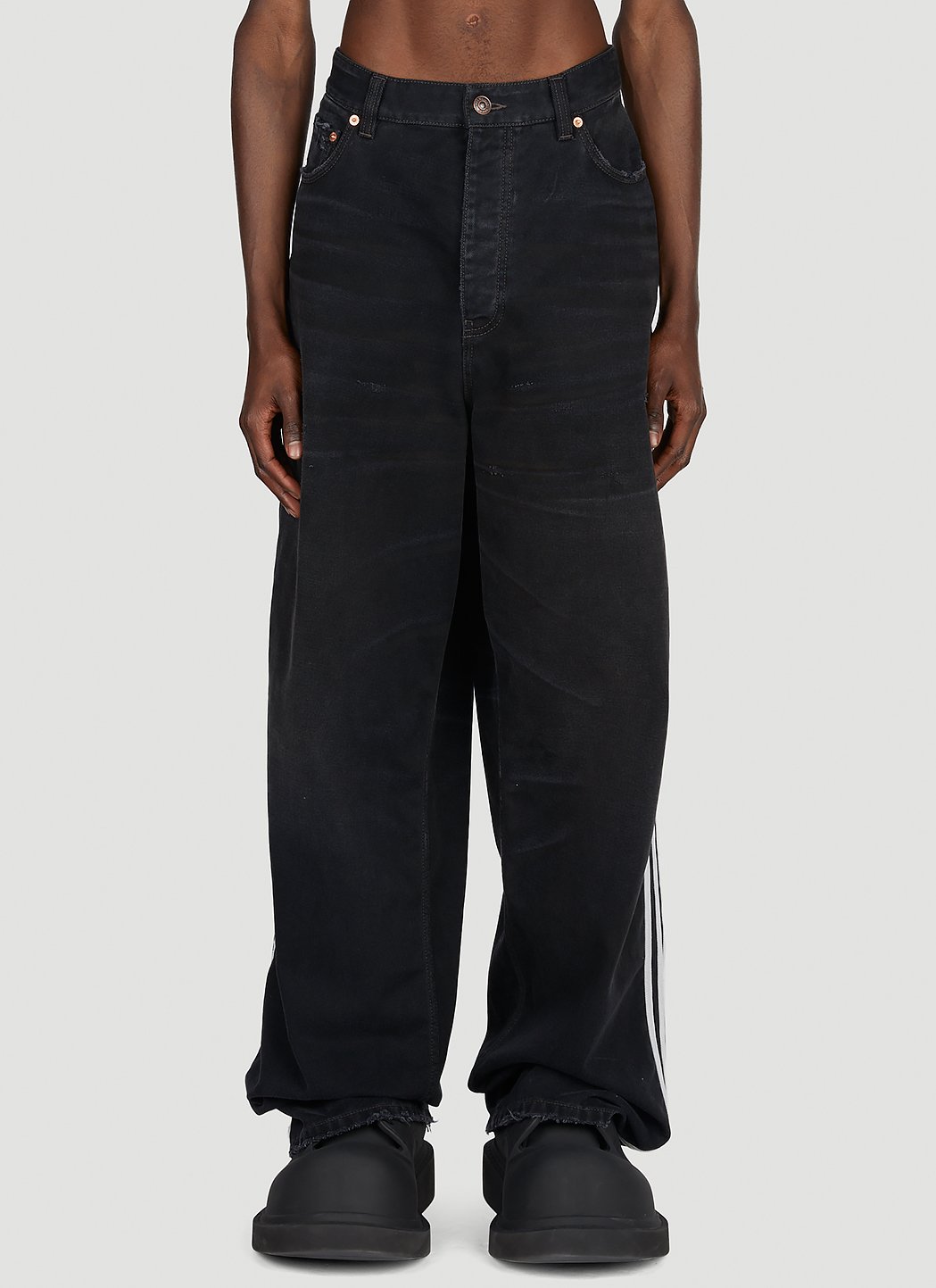 Balenciaga x adidas Baggy Jeans | Man Jeans Black L | MILANSTYLE.COM