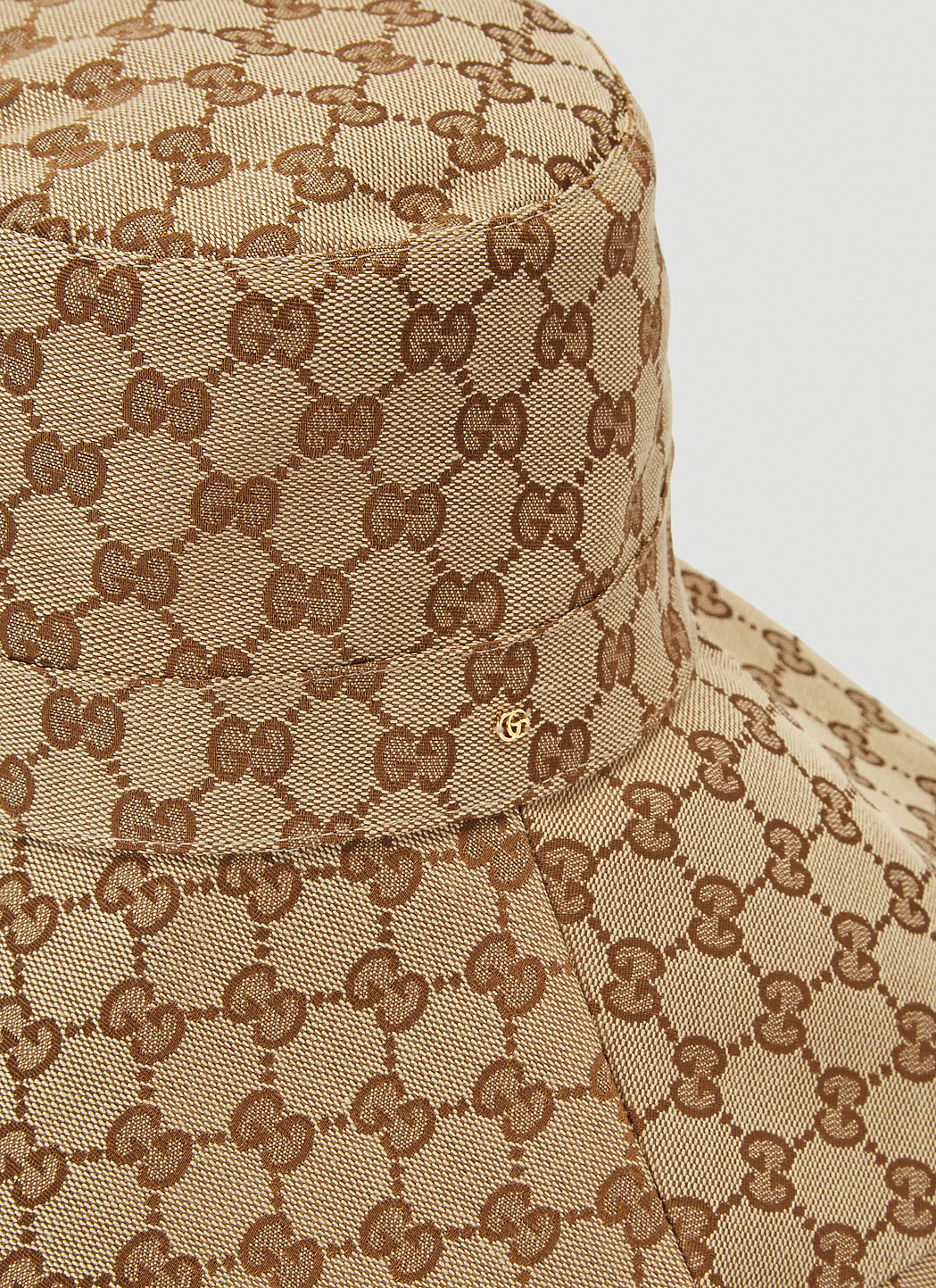 GUCCI グッチ GG Logo Oversized Bucket Hat Gucci Brown GG Logo reversible bucket hat Size Medium Brand