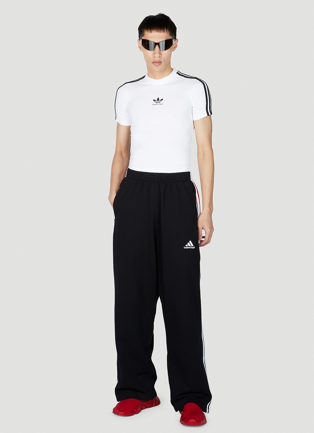 Balenciaga x adidas Baggy Track Pants | Man Pants Red Xs