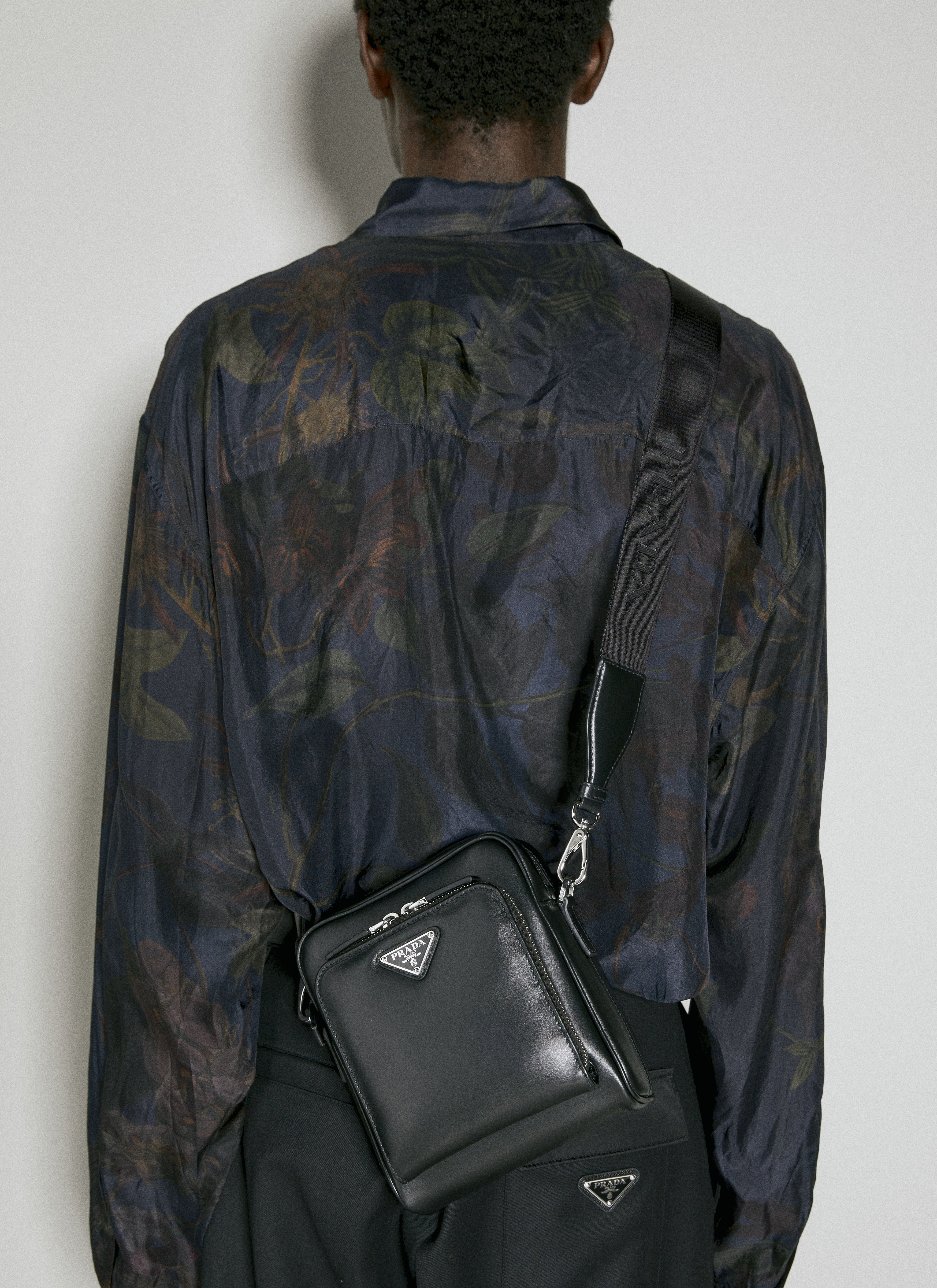 バッグ PRADA lether one shoulder bag Prada - Black Saffiano Leather Shoulder Bag | Mitchell Stores