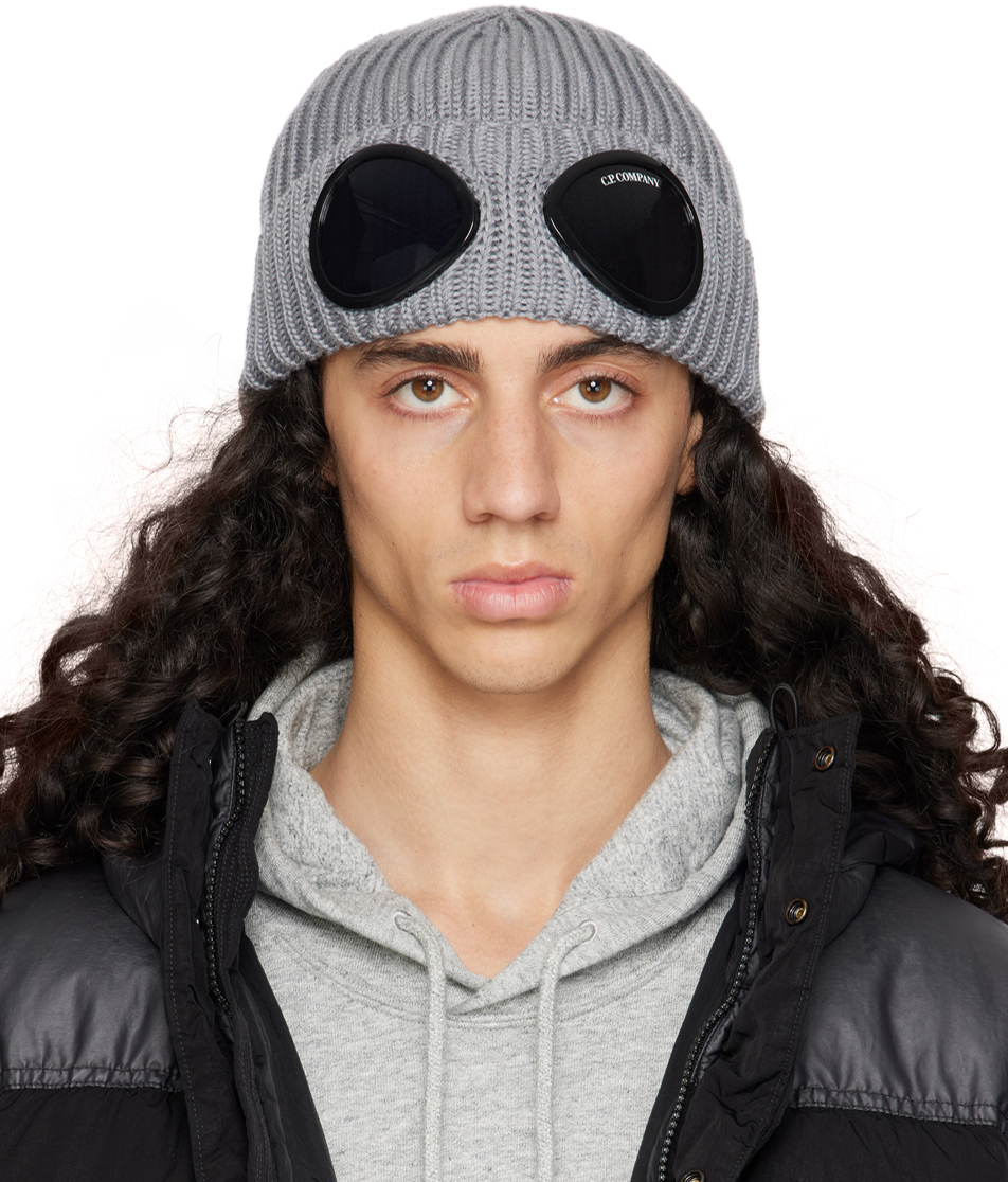 C. P. Company Gray Goggle Beanie | MILANSTYLE.COM