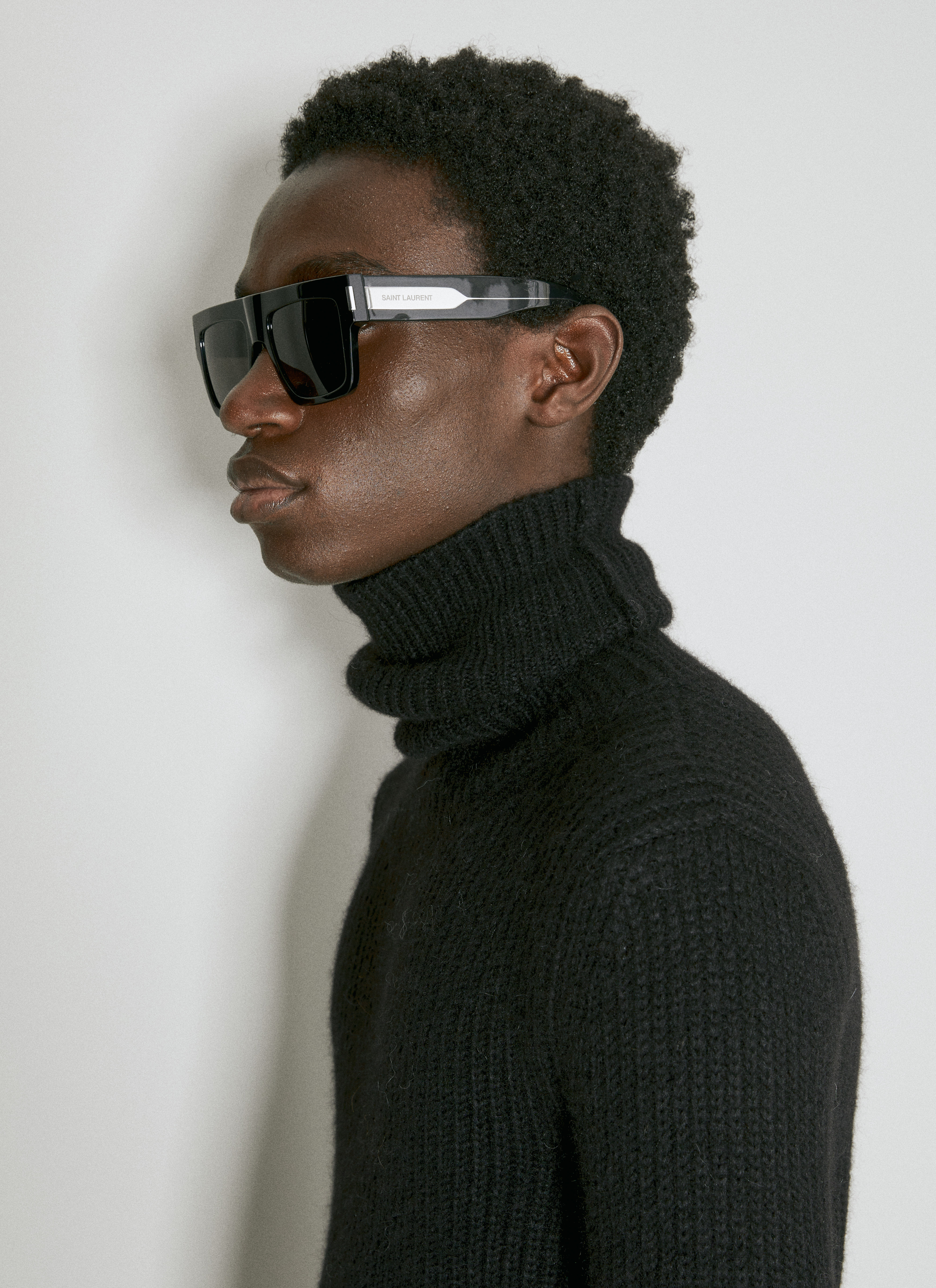 Saint Laurent Sl 628 Square Sunglasses | Man Sunglasses Black One