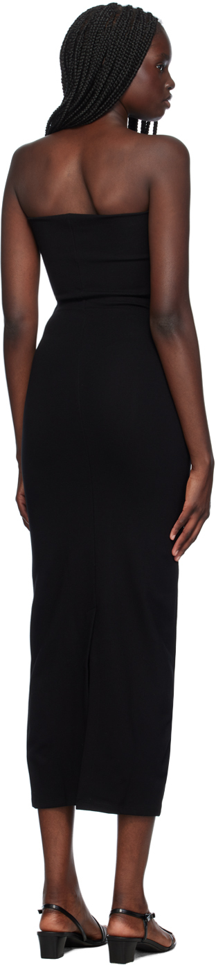 knee length dresses for ladies LESET Lauren Sleeveless Maxi Dress in Black in Jersey main image 1