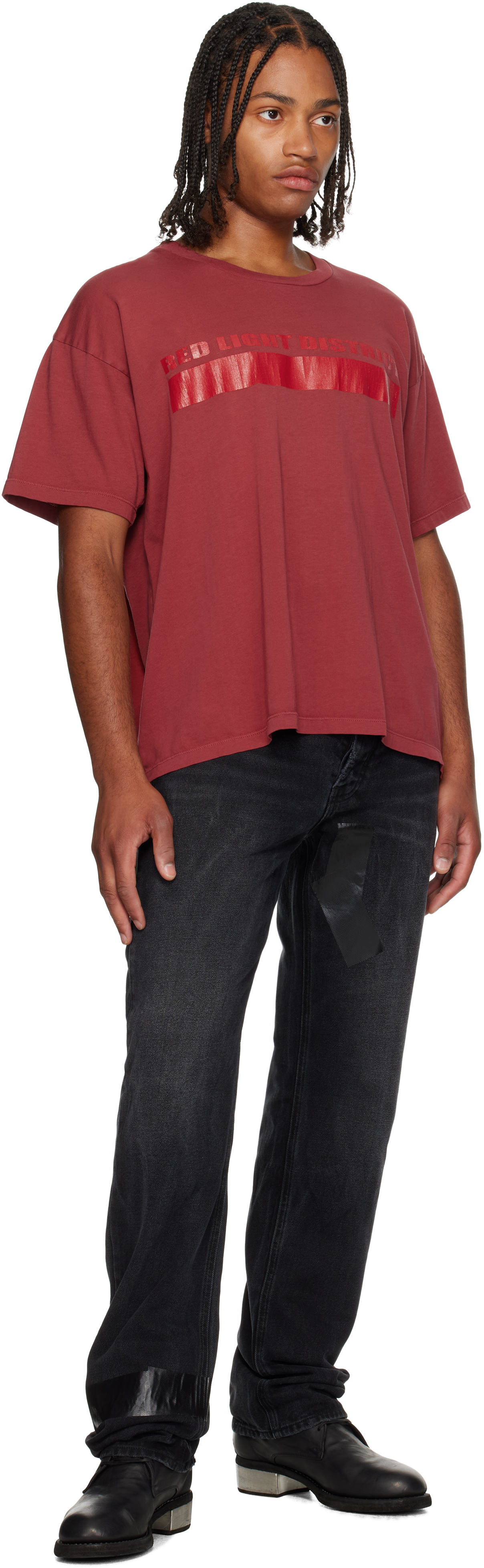 トップス Alexander Digenova Red Light District ALEXANDER DIGENOVA Red 'Red Light District' T-shirt | MILANSTYLE.COM