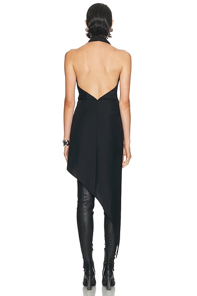 Alexander Wang Draped Halter Neck Dress in Black | Black. Size 2 (also in  0, 4, 6). | MILANSTYLE.COM